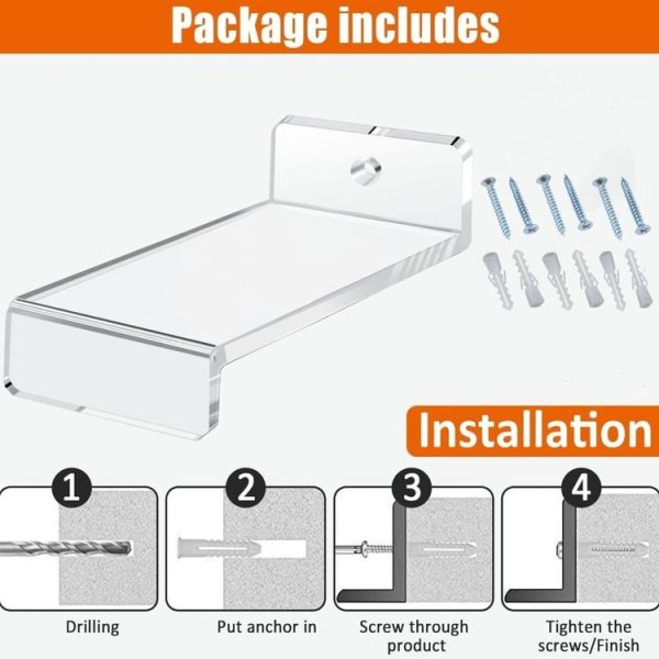 YX075 6pcs / Set Acrylic Storage Rack Anime Ornaments Wall Mounted Display Bracket - Image 6