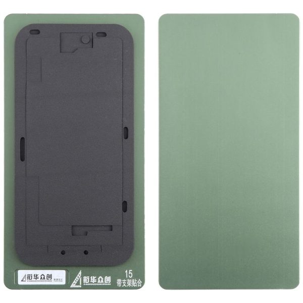 IPhone 15 LCD Screen With Frame Bezel Positioning Mat Fixed Mold
