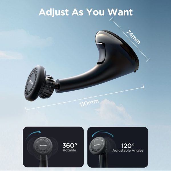 JOYROOM JR-ZS356 Magnetic Car Suction Cup Phone Holder (Black) - Image 6