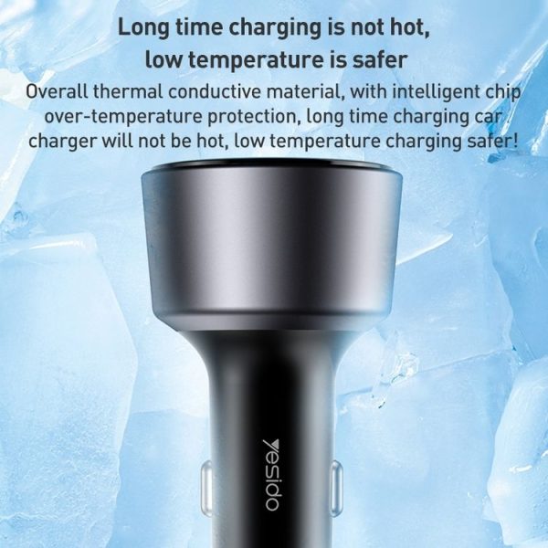 Yesido Y59 200W Car Phone Charger (Black) - Image 4