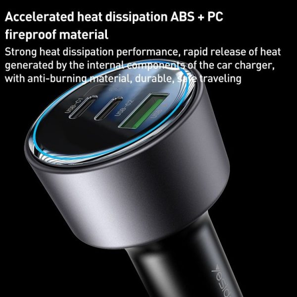 Yesido Y59 200W Car Phone Charger (Black) - Image 5