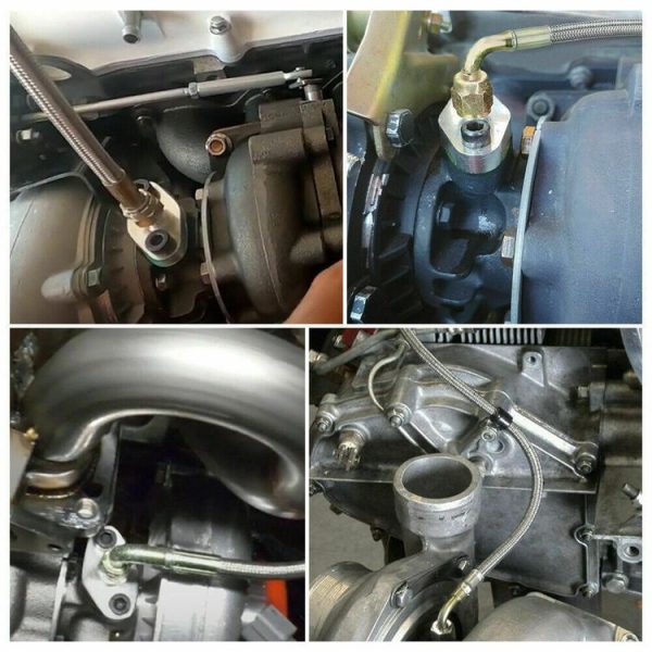 T3 T4 T04E GT42 Car Turbine Oil Supply Pipe Flange Gasket AN4 Joint Adapter - Image 7