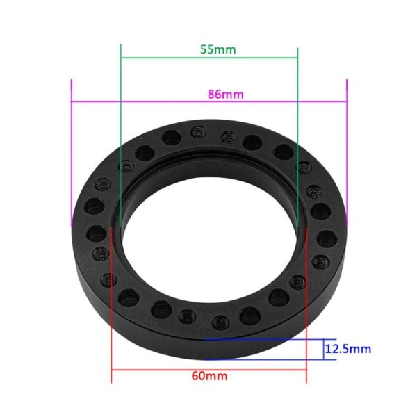 Universal Car Steering Wheel HUB Boss PCD Adapter Kit (Black) - Image 2