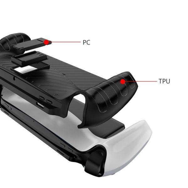 Sony PlayStation Portal TPU Stripe Game Console Case with Holder (Black) - Image 3