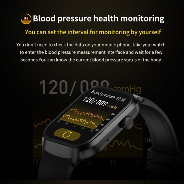 2.01 inch Silicone Strap Bluetooth Call Smart Watch Support Heart Rate Monitoring / Non-invasive Blood Sugar (Black) - Image 13