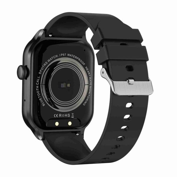 2.01 inch Silicone Strap Bluetooth Call Smart Watch Support Heart Rate Monitoring / Non-invasive Blood Sugar (Black) - Image 3