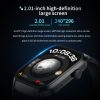 2.01 inch Silicone Strap Bluetooth Call Smart Watch Support Heart Rate Monitoring / Non-invasive Blood Sugar (Black) - Image 5