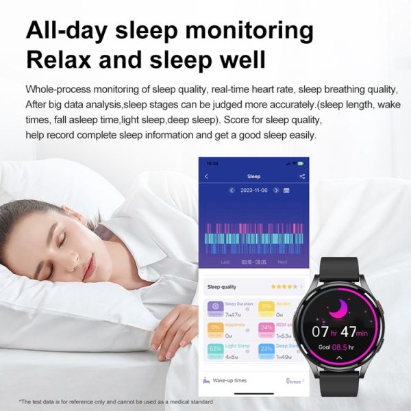 1.43 inch Milanese Steel Strap Bluetooth Call Smart Watch Support ECG / Non-invasive Blood Sugar (Black) - Image 14