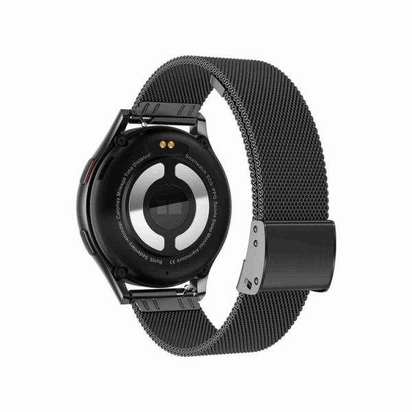 1.43 inch Milanese Steel Strap Bluetooth Call Smart Watch Support ECG / Non-invasive Blood Sugar (Black) - Image 3