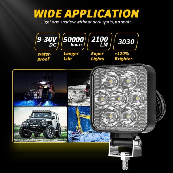12-30V 12W 6000K 2.5 inch Car LED Engineering Auxiliary Light (White Light) - Image 5