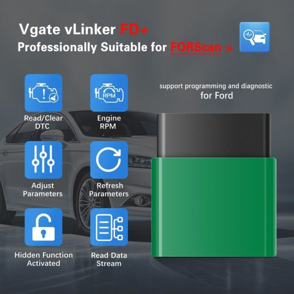 VLINKER FD + V2.2 Bluetooth 4.0 Car OBD Fault Diagnosis Detector - Image 4