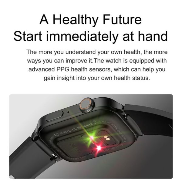 HAMTOD GT33 1.96 inch 4G Smart Call Watch Supports SOS Alarm (Black) - Image 8