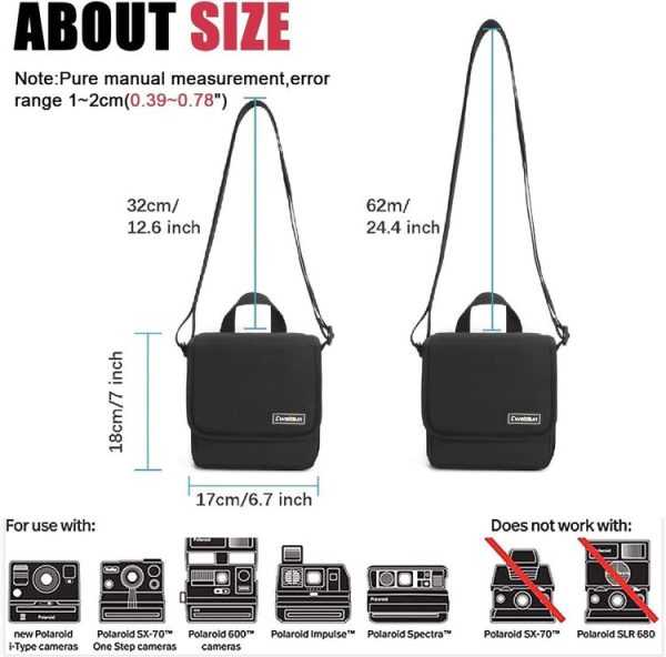Cwatcun D52 Crossbody Camera Bag Photography Lens Shoulder Bag, Size: 17 x 18 x 11cm (Black) - Image 7