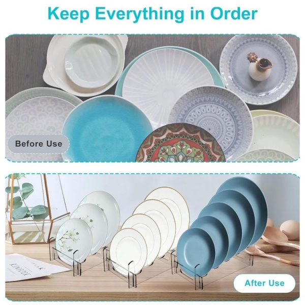 Acrylic Removable Plate Storage Rack Multi-layer Dish Drainer, Size: 16.5 x 15.3 x 11.5cm - Image 7