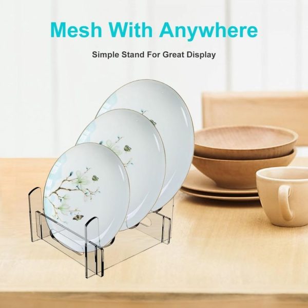 Acrylic Removable Plate Storage Rack Multi-layer Dish Drainer, Size: 16.5 x 15.3 x 11.5cm - Image 8