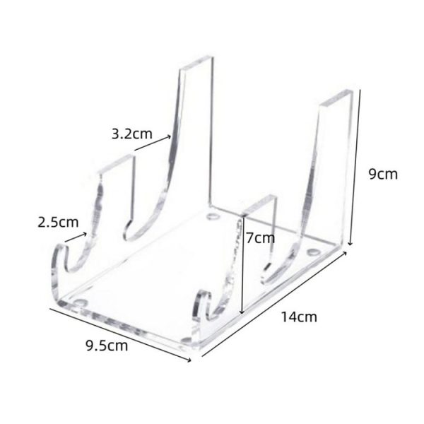 Single Pack Acrylic Transparent Plate Storage Rack Tableware Display Stand - Image 3
