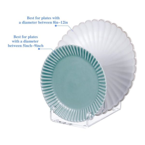 Single Pack Acrylic Transparent Plate Storage Rack Tableware Display Stand - Image 5