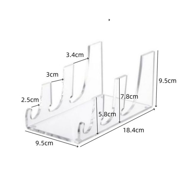 Single Pack Acrylic Transparent Plate Storage Rack Tableware Display Stand - Image 2