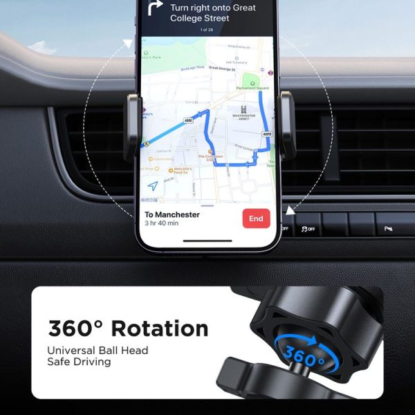 JOYROOM JR-ZS377 Car Air Vent Mobile Phone Navigation Holder (Black) - Image 5