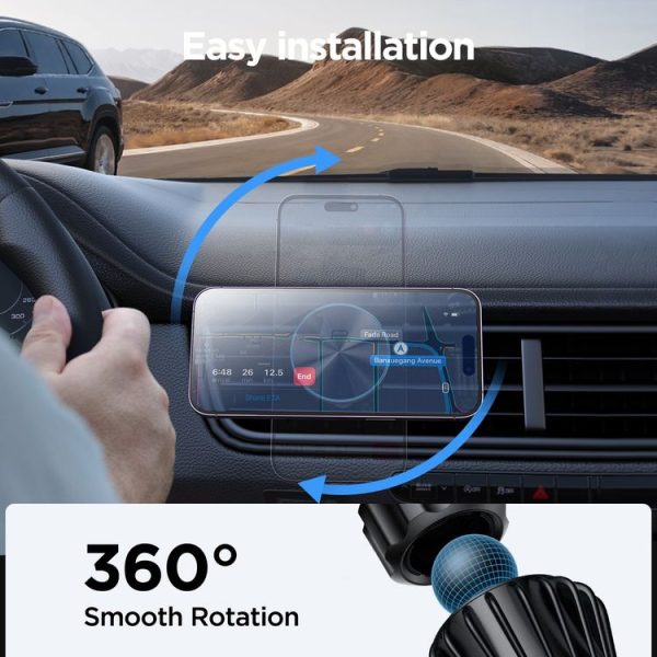 JOYROOM JR-ZS240 Pro Magnetic Wireless Car Air Outlet Charger (Black) - Image 5