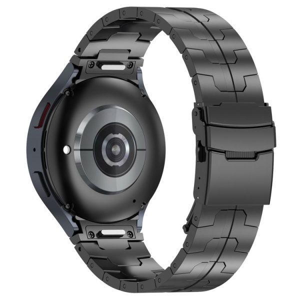 Samsung Galaxy Watch 6 / 6 Classic Button Style Stainless Steel Watch Band (Black) - Image 2