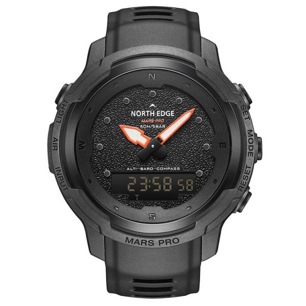 NORTH EDGE MarsPro Carbon Fiber Outdoor Sports Multifunctional Electronic Watch (Black) - Image 2