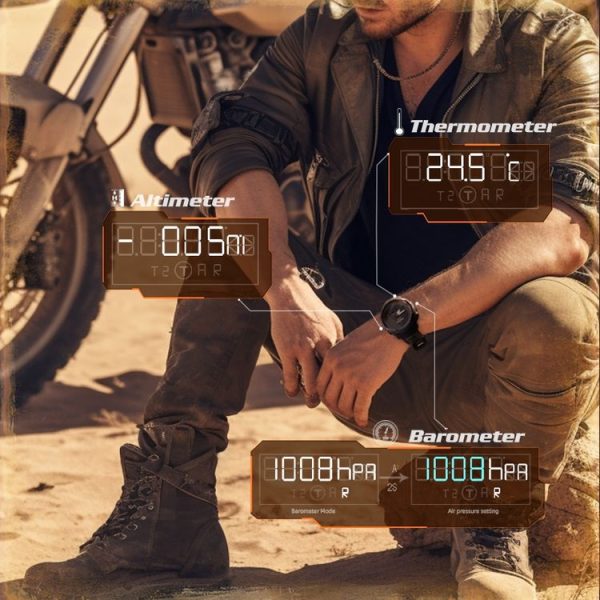 NORTH EDGE MarsPro Carbon Fiber Outdoor Sports Multifunctional Electronic Watch (Black) - Image 9