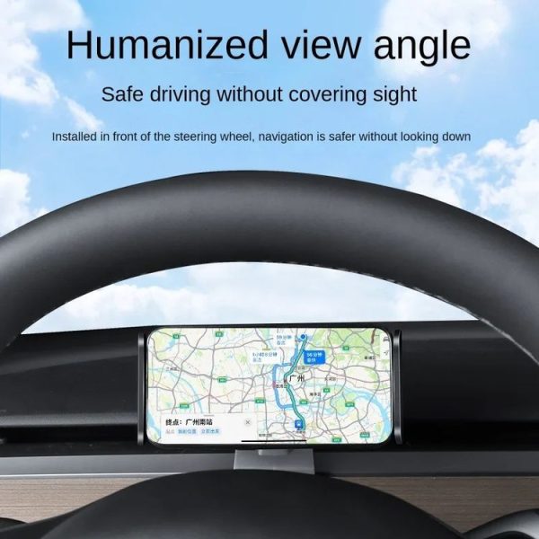 Tesla Model 3 / Y Car Air Outlet Mobile Phone Holder Base, Style: Traceless Model - Image 7
