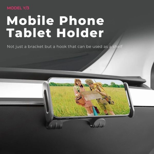 Tesla Model 3 / Y Car Co-pilot Glove Box Hook Phone Tablet Holder, Style: Hook Base - Image 3