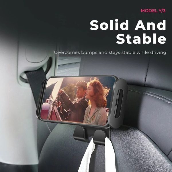 Tesla Model 3 / Y Car Co-pilot Glove Box Hook Phone Tablet Holder, Style: Hook Base - Image 4