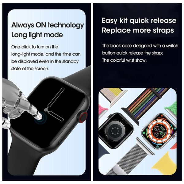 WIWU SW01 S9 2.1 inch IPS Screen IP68 Waterproof Bluetooth Smart Watch (Silver) - Image 6