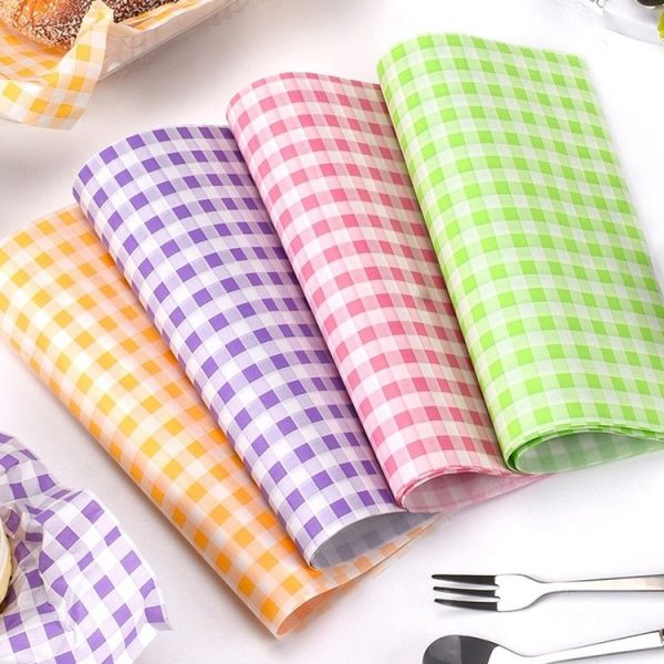 100sheets / Pack Square Baking Greaseproof Paper Burger Sandwich Liner Paper, size: 22x22cm (Coffee) - Image 2