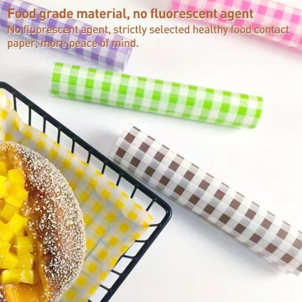 100sheets / Pack Square Baking Greaseproof Paper Burger Sandwich Liner Paper, size: 22x22cm (Coffee) - Image 3