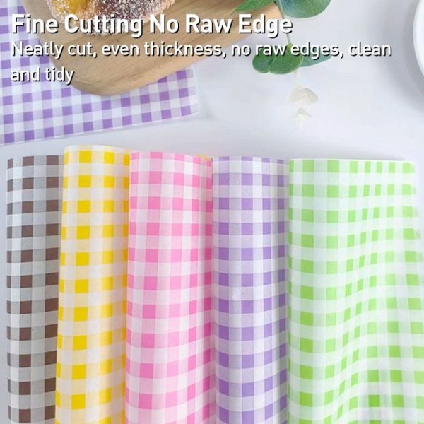 100sheets / Pack Square Baking Greaseproof Paper Burger Sandwich Liner Paper, size: 22x22cm (Coffee) - Image 7