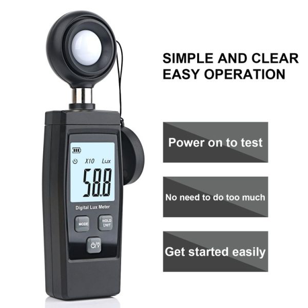 RZ851 Digital Light Meter, Range: 0-200, 000 Lux (Black) - Image 3