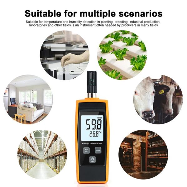 RZ852 Digital Temperature and Humidity Meter (Orange) - Image 4