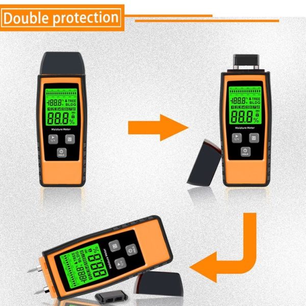 RZ862 Detachable Probe Wood Moisture Tester (Orange) - Image 4
