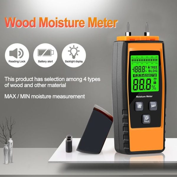 RZ862 Detachable Probe Wood Moisture Tester (Orange) - Image 5
