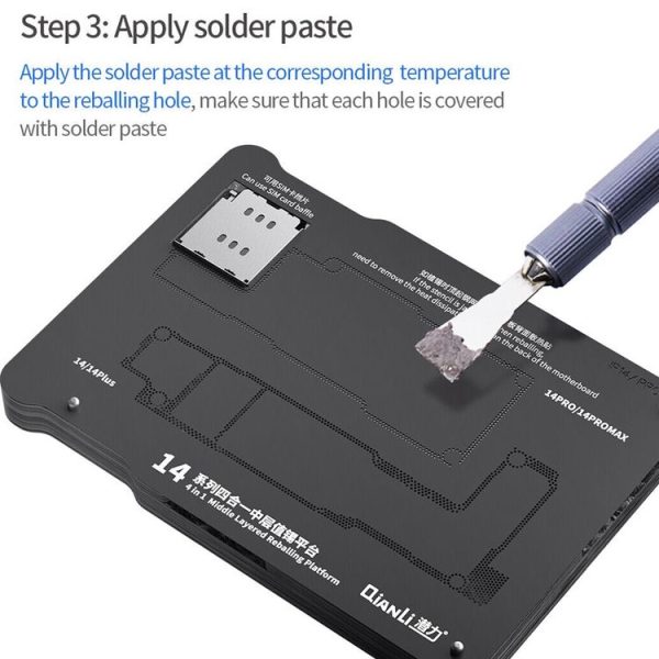 Qianli Magnetic Middle Layer BGA Reballing Platform For iPhone 15 Series - Image 7