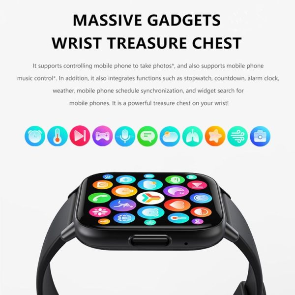 DM60+ 1.83 inch BT5.2 Smart Sport Watch, Support Bluetooth Call / Sleep / Blood Sugar / Blood Oxygen / Temperature / Heart Rate / Blood Pressure Health Monitor (Black) - Image 15