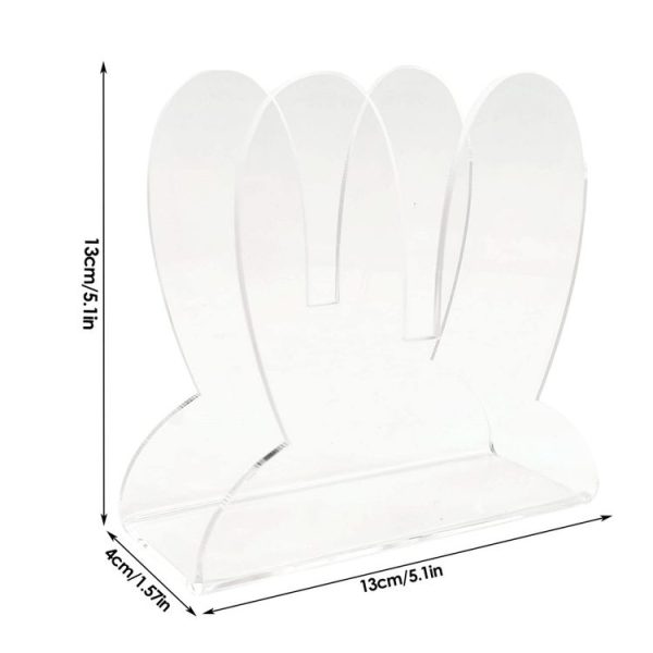 Acrylic Easter Bunny Ears Shape Napkin Storage Rack - Image 3
