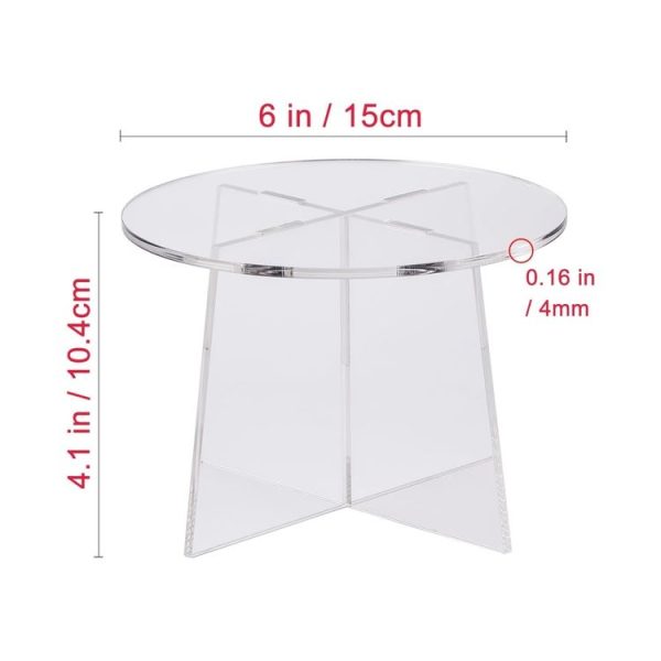 Mini Acrylic Round Desktop Plant Flower Pot Stand - Image 2