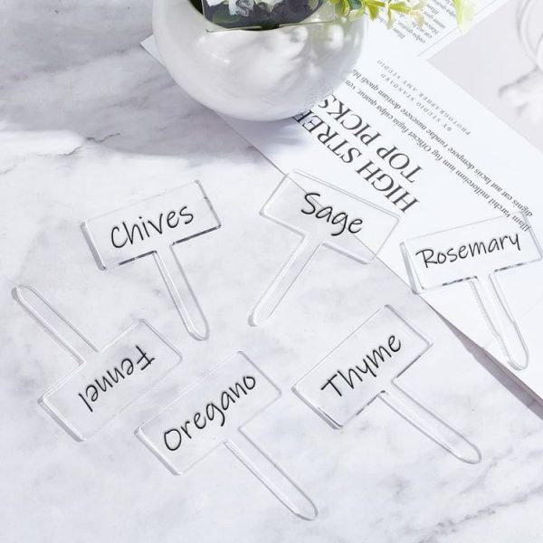 24pcs / Box Acrylic Plant Label Nameplate Potted Plant Sign Holder - Image 4