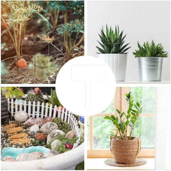 24pcs / Box Acrylic Plant Label Nameplate Potted Plant Sign Holder - Image 5