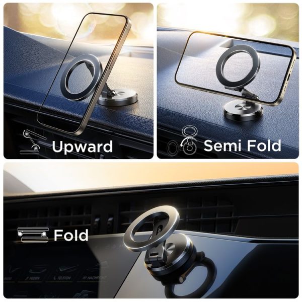 JOYROOM JR-ZS403 Metal Foldable Magnetic Car Phone Mount (Black) - Image 6