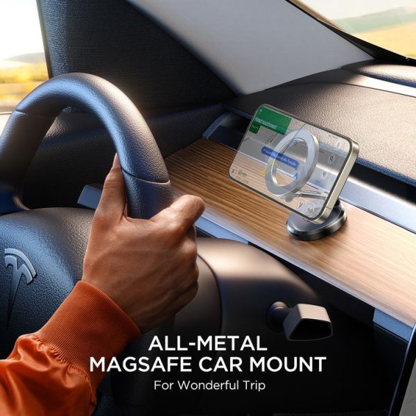 JOYROOM JR-ZS403 Metal Foldable Magnetic Car Phone Mount (Black) - Image 9
