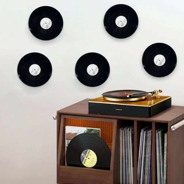6pcs Wall Mounted Acrylic No-Punch Record Display Stand - Image 2