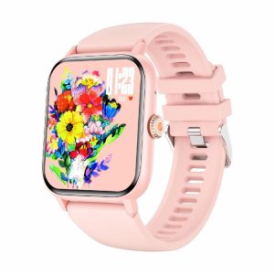 QS13 1.83 inch BT5.2 Smart Sport Watch, Support Bluetooth Call / Sleep / Blood Sugar / Blood Oxygen / Heart Rate / Blood Pressure Health Monitor (Pink)