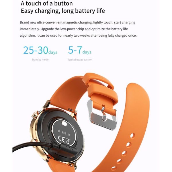 QS40 1.39 inch BT5.2 Smart Sport Watch, Support Bluetooth Call / Sleep / Blood Oxygen / Temperature / Heart Rate / Blood Pressure Health Monitor (Orange) - Image 12