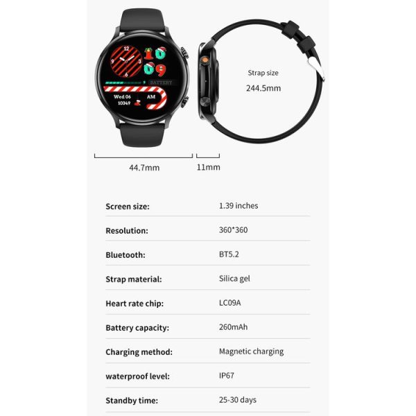 QS40 1.39 inch BT5.2 Smart Sport Watch, Support Bluetooth Call / Sleep / Blood Oxygen / Temperature / Heart Rate / Blood Pressure Health Monitor (Orange) - Image 15